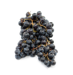 black grapes isolated on a white background