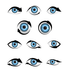 illustration of shape of eye with arrow