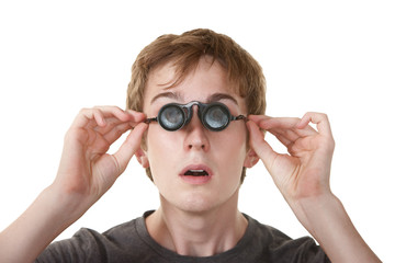 Teen WIth Loupe Glasses