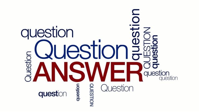 Question answer tag cloud animation