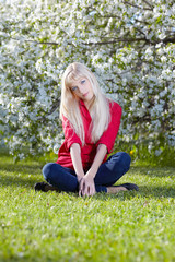 Fototapeta premium beautiful blonde outdoors