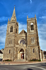 Fototapeta na wymiar Kościół La Haye Du Puits