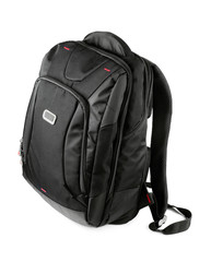 Fototapeta premium New closed black backpack
