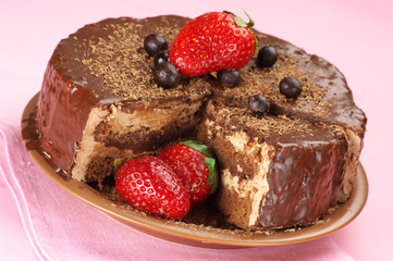 Homemade chocolate cake