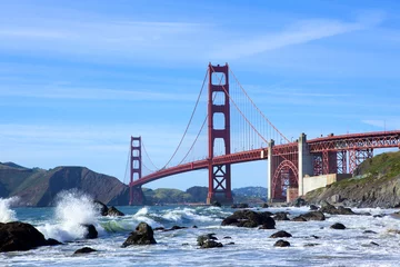 Crédence de cuisine en verre imprimé Plage de Baker, San Francisco Golden Gate Bridge, San Francisco, USA