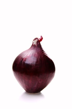 Purple onion on a white background.