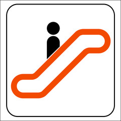 escalator Information signal, vector