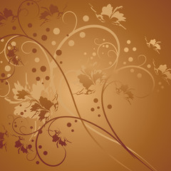 Golden floral background