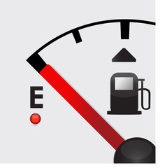 closeup empty Gas Tank Illustration