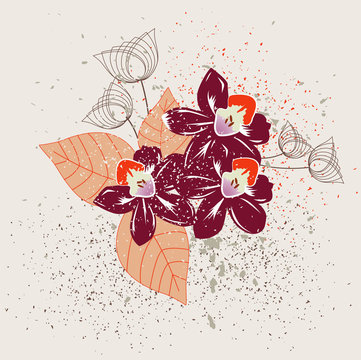 Grunge orchids