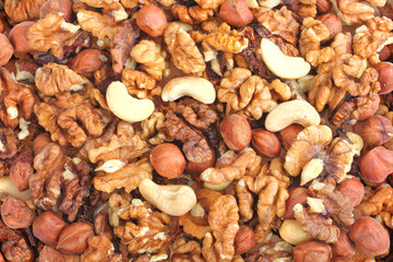 Abstract nuts background