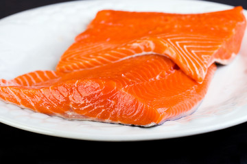 raw salmon fillet