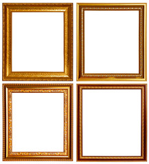 Fototapeta premium Gold and wood frame Collection