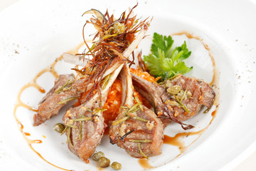 Grilled meat ribs