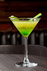 cocktail with kiwi
