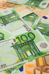 Background from  euro banknotes
