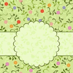 floral pattern with frame