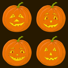 Pumpkin Jack O Lantern, set