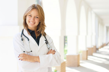Smiling female doctor