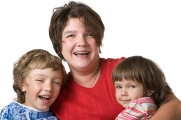 Casual portrait mothers with children