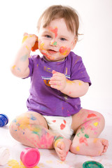little baby painting