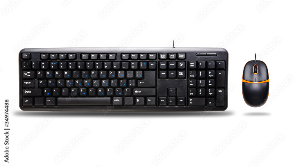 Fototapete computer keyboard and mouse
