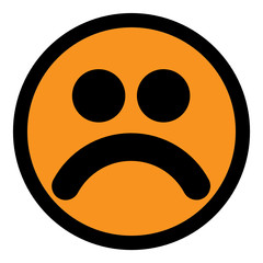 Fototapeta premium Non, refus, malheureux, mécontent, smiley, visage