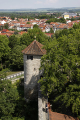 Fototapeta na wymiar Fortyfikacji wieża Mühlhausen szpital