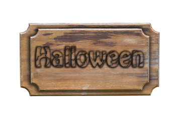 Halloween sign wood