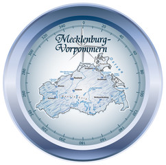 Mecklenburg-Vorpommern Kompass blau in SVG