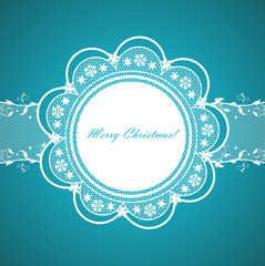 lace round frame with congratulation