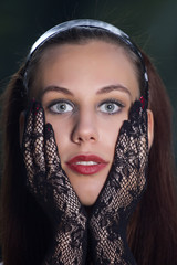 Portrait of beautiful young woman