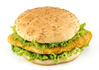 Sandwich con cotoletta e insalata