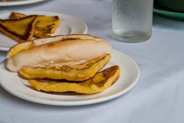 bread topped with honey