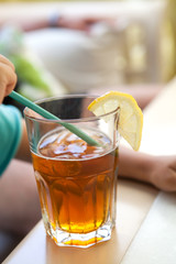 Glass of ice tea