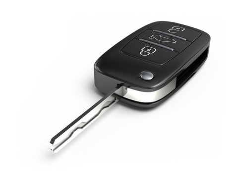 Car key isolated on white background