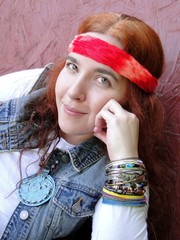 Young woman hippie