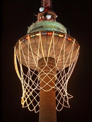 Biggest basket in the world on TV tower.