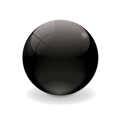 Black vector crystal ball
