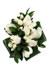 A bunch of flowers on white