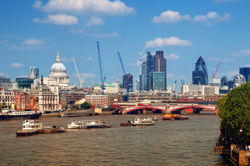 Fototapeta na wymiar River Thames and City of London.
