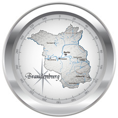 Brandenburg Kompass chrom in SVG