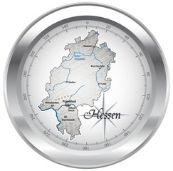 Hessen Kompass chrom in SVG