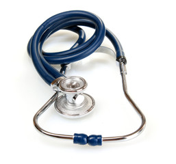 Medical stethoscope isolated on white