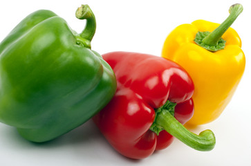 Red, Green and Yellow Peppers