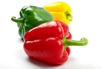 Red, Green and Yellow Peppers