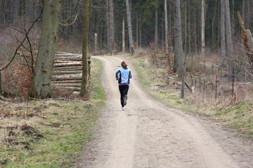 Running in the forest