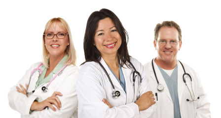 Hispanic Female Doctor and Colleagues