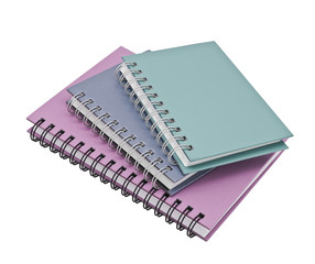 stack of ring binder book or notebook