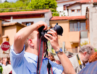 Naklejka premium Photographer
